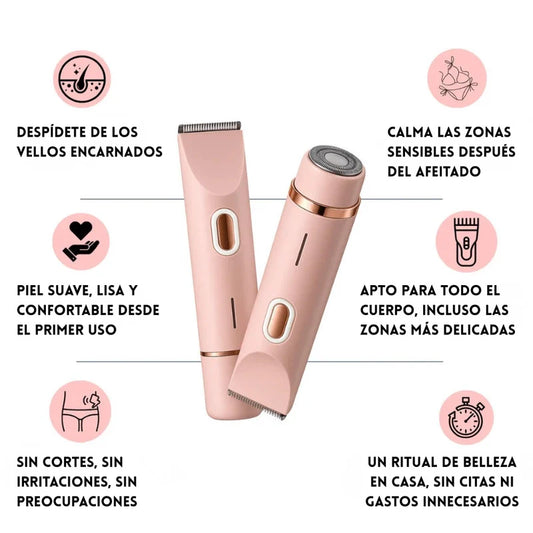 Depiladora Doble cabezal 2 en 1 Portatil